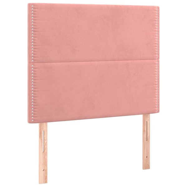 vidaXL Têtes de lit 2 Pièces Rose 80x5x78/88 cm Velours