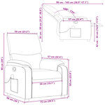vidaXL Fauteuil de massage inclinable Noir Similicuir