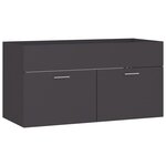 vidaXL Armoire d'évier Gris 90x38 5x46 cm Bois d’ingénierie