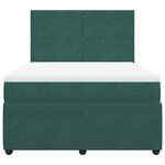 vidaXL Sommier à lattes de lit et matelas Vert foncé 160x200cm Velours