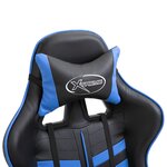 vidaXL Chaise de jeu Bleu Similicuir