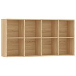 vidaXL Bibliothèque/Buffet Chêne sonoma 66x30x130 cm Bois d’ingénierie