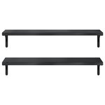 vidaXL Étagères murales 2 Pièces 100x30 cm noir acier inoxydable