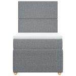 vidaXL Sommier à lattes de lit avec matelas Gris clair 100x200cm Tissu