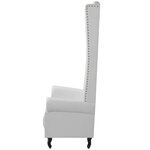 vidaXL Chaise à dossier haut blanc similicuir