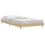vidaXL Cadre de lit sans matelas chêne sonoma 90x190 cm