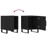 vidaXL Tables de chevet 2 Pièces noir 40x40x50 cm bois d’ingénierie