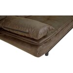 Banquette clic-clac DARIUS - Tissu Marron - 194 x 121 x 83 cm