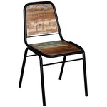 vidaXL Chaises à manger lot de 6 bois de récupération solide