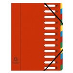 Trieur Harmonika® À Fenêtres Avec Élastiques Véritable Carte Lustrée 12 Compartiments - Couleurs Assorties - X 6 - Exacompta