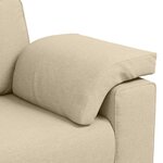 vidaXL Canapés Loveseat Crème 140 cm en tissu
