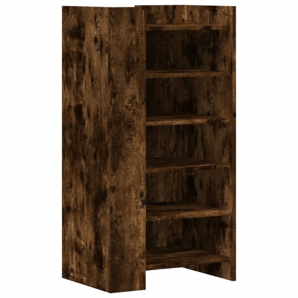 vidaXL Armoire à chaussures chêne fumé 52x37 5x100cm bois d'ingénierie
