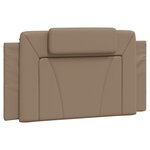 vidaXL Cadre de lit avec lumières LED cappuccino 100x200 cm similicuir
