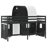 vidaXL Lit mezzanine enfants avec tunnel sans matelas 90x200 cm
