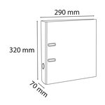 Classeur à levier PVC A4 dos de 70mm. - Noir EXACOMPTA