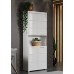 Colonne double AMANDA - 4 portes + 1 niche - 73 x 31 x 190 cm - Blanc
