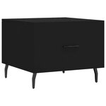 vidaXL Tables basses 2 Pièces noir 50x50x40 cm bois d'ingénierie