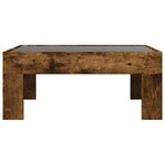 vidaXL Table basse avec LED infini chêne fumé 70x50x30 cm