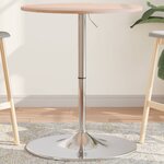 vidaXL Table de bar Ø60x89 5 cm bois massif de chêne
