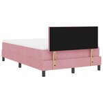 Lit à ressorts vidaXL avec matelas rose 120x200 cm en velours