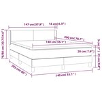 vidaXL Sommier à lattes de lit avec matelas Rose 140x200 cm Velours