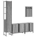 vidaXL Ensemble de meubles de salle de bain 4 Pièces Sonoma gris