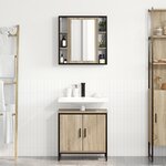 vidaXL Ensemble de meubles de salle de bain 2 pièces chêne Sonoma en bois d'ingénierie