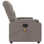 vidaXL Fauteuil de massage inclinable Taupe Tissu