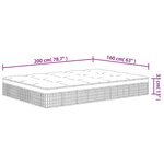 vidaXL Matelas à ressorts ensachés moyen plus 160x200 cm