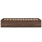 vidaXL Cadre de lit sans matelas chêne marron 75x190cm bois ingénierie