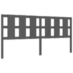 vidaXL Cadre de lit sans matelas gris 200x200 cm bois massif