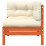 vidaXL Canapé de jardin avec coussins et repose-pied 2 places