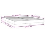 vidaXL Cadre de lit Gris clair 180x200 cm Tissu