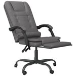 Fauteuil de massage inclinable de bureau informatique étude similicuir gris 02_0025408