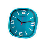 Q-connect horloge murale - Plastique - Diamètre 30 cm - Bleu