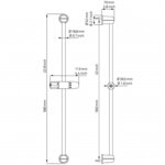 RIDDER Barre coulissante Grenada Chrome 91170