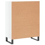 vidaXL Buffet Blanc brillant 69 5x34x90 cm Bois d'ingénierie