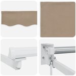 Auvent Rétractable Manuel vidaXL Beige 400x300 cm