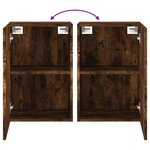 vidaXL Meuble TV mural chêne fumé 40 5x30x60 cm bois d'ingénierie