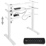 Bureau assis debout meuble acier (piètement) 3 fonctions 1 moteur blanc 08_0000388