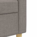vidaXL Ensemble de canapés 3 Pièces avec repose-pied taupe tissu