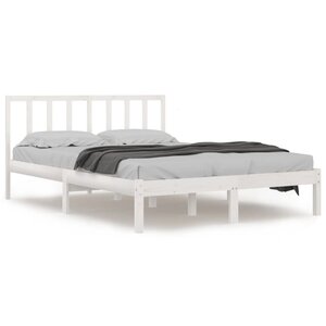 vidaXL Cadre de lit sans matelas blanc bois de pin massif 120x200 cm
