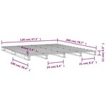vidaXL Lit de palette sans matelas marron miel 120x200 cm bois massif