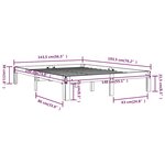 vidaXL Cadre de lit Blanc Bois de pin massif 140x190 cm