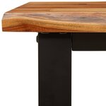vidaXL Banc avec bord vivant 160 cm bois d'acacia massif