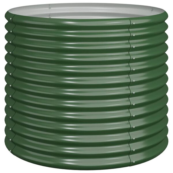 vidaXL Jardinière de jardin Acier enduit de poudre 80x80x68 cm Vert