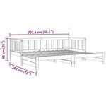 vidaXL Lit coulissant sans matelas blanc 2x(90x200) cm