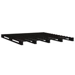 vidaXL Lit de palette noir 120x200 cm bois de pin massif