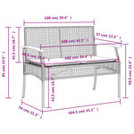 vidaXL Ensemble à manger de jardin coussins 4 Pièces beige résine tressée