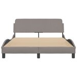 vidaXL Cadre de lit sans matelas taupe 140x200 cm tissu